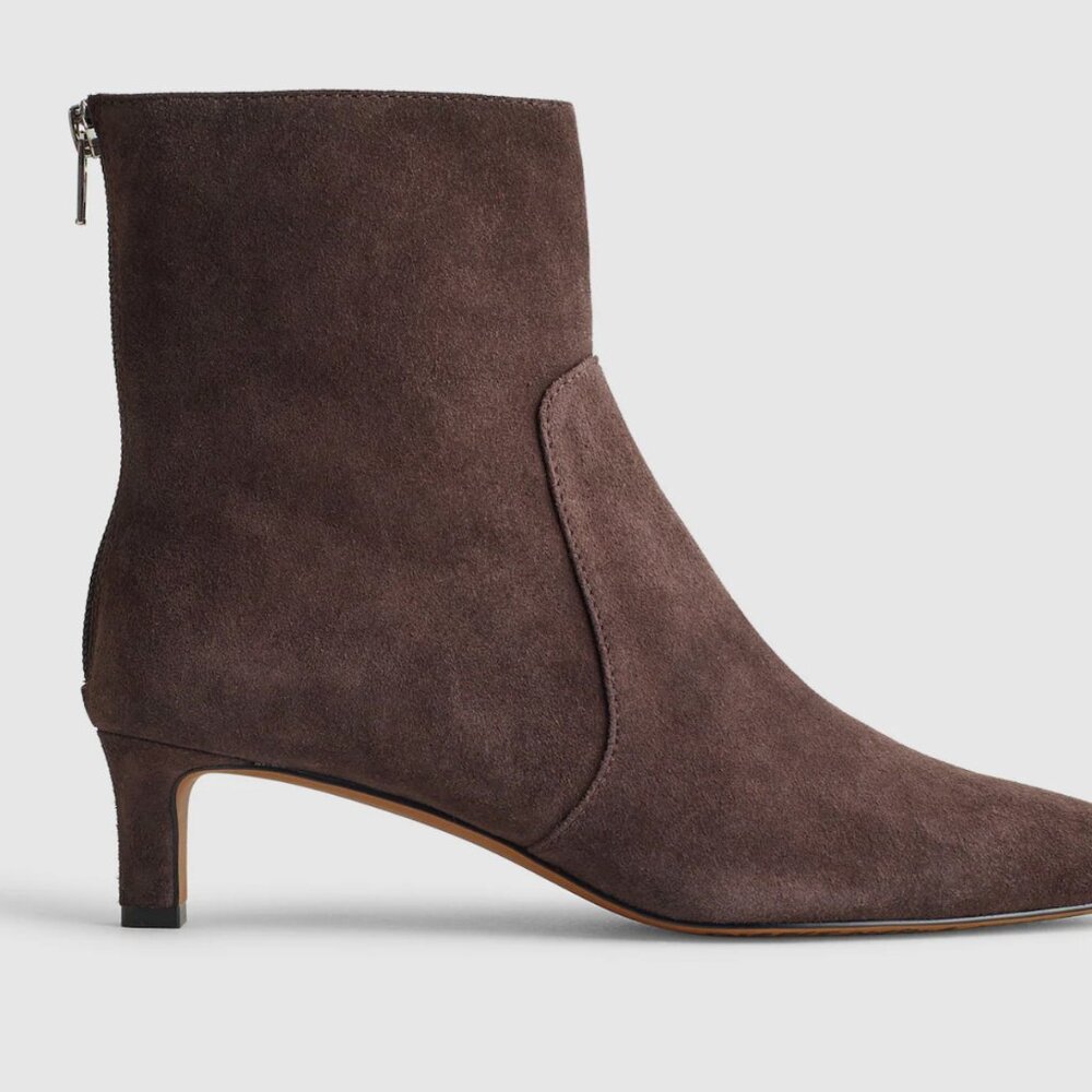Madewell Women's Dimes Kitten Heel Boots Brown Size 7 new without box
